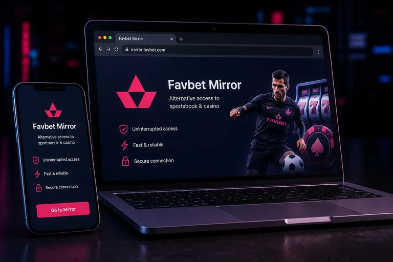 Ілюстрація роботи дзеркала Favbet: той самий сайт, доступний за альтернативною адресою